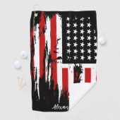 Gepersonaliseerde  Amerikaanse vlag Golfhanddoek (Insitu)