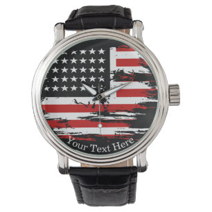 Gepersonaliseerde  Amerikaanse vlag Horloge