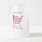 Gepersonaliseerde Amerikaanse vlag, kaart Onafhank Matglas Bierpul (Voorkant links)
