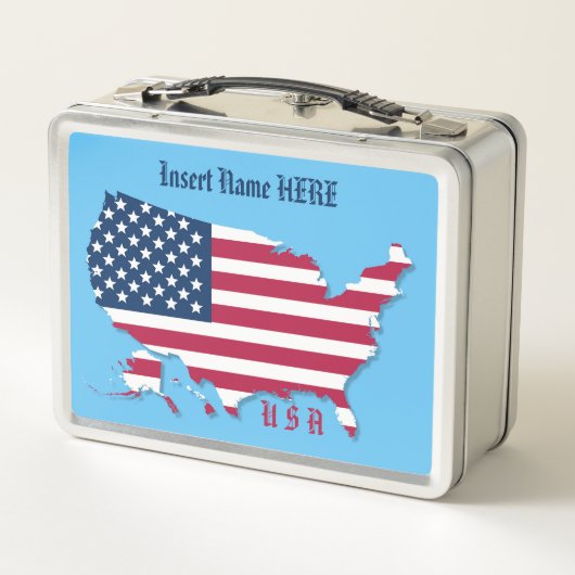 Gepersonaliseerde Amerikaanse vlag, kaart rood wit (Achterkant)