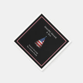 Gepersonaliseerde Amerikaanse vlag kerstboom Servet (Hoek)