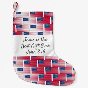 Gepersonaliseerde Amerikaanse vlag Kleine Kerstsok