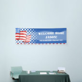 Gepersonaliseerde Amerikaanse vlag militaire banne Spandoek (Beurs)