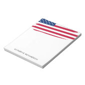 Gepersonaliseerde Amerikaanse vlag Patriottische V Notitieblok (Linkerzijde)