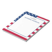 Gepersonaliseerde Amerikaanse vlag Patriottische V Notitieblok (Linkerzijde)