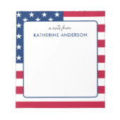 Gepersonaliseerde Amerikaanse vlag Patriottische V Notitieblok (Voorkant)