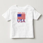 Gepersonaliseerde Amerikaanse vlag rood Kinder Shirts (Voorkant)