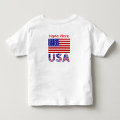Gepersonaliseerde Amerikaanse vlag rood Kinder Shirts (Achterkant)