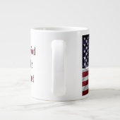 Gepersonaliseerde Amerikaanse Vlag Rood, Witte Str Grote Koffiekop (Achterkant)