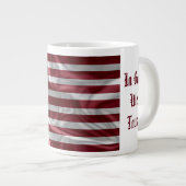 Gepersonaliseerde Amerikaanse Vlag Rood, Witte Str Grote Koffiekop (Voorkant rechts)