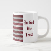 Gepersonaliseerde Amerikaanse Vlag Rood, Witte Str Grote Koffiekop (Rechts)