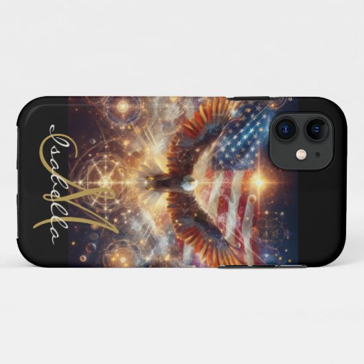 Gepersonaliseerde Amerikaanse vlag - Stars and Str Case-Mate iPhone Case (Achterkant (horizontaal))