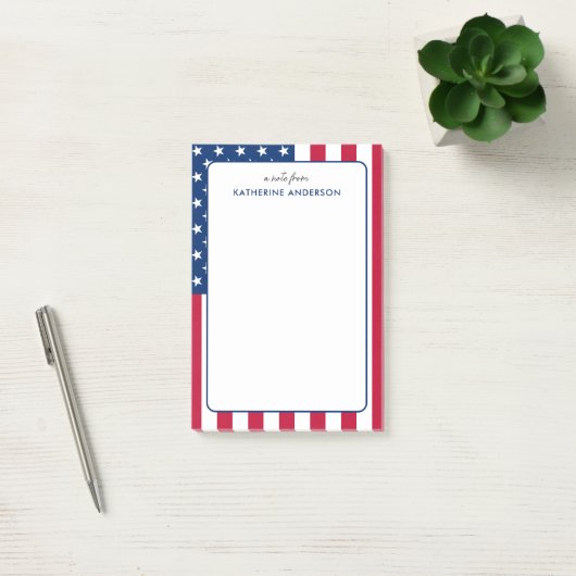 Gepersonaliseerde Amerikaanse vlag USA Post-it® Notes (Kantoor)