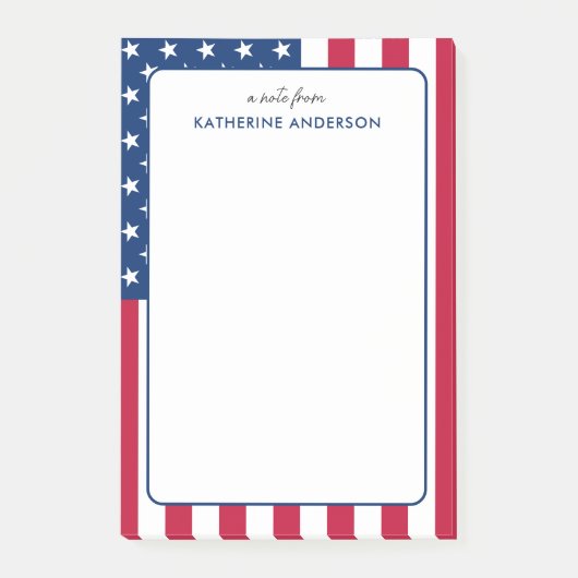 Gepersonaliseerde Amerikaanse vlag USA Post-it® Notes (Voorkant)
