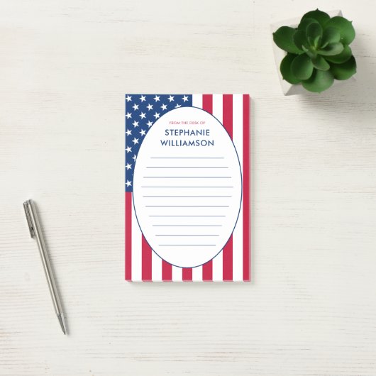 Gepersonaliseerde Amerikaanse vlag USA Post-it® Notes (Kantoor)