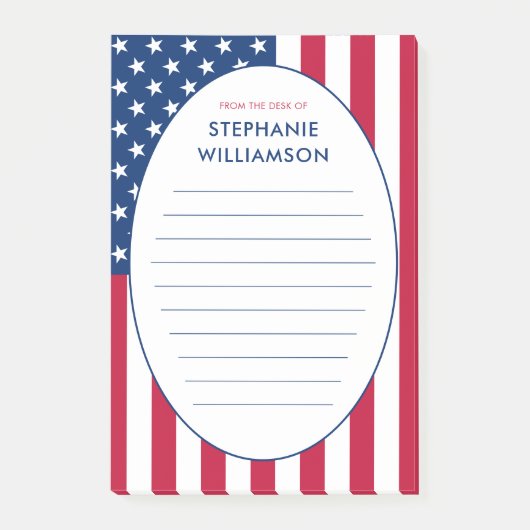 Gepersonaliseerde Amerikaanse vlag USA Post-it® Notes (Voorkant)