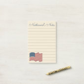 Gepersonaliseerde Amerikaanse vlaggenpost Het merk Post-it® Notes (Op bureau)