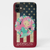Gepersonaliseerde Amerikaanse zeemeermin Case-Mate iPhone Case (Achterkant)
