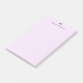 Gepersonaliseerde amper roze + Initialen Post-it® Notes (Schuin)