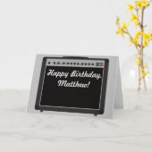 Gepersonaliseerde Amplifier Verjaardag Kaart voor (Gele Bloem)