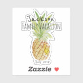 Gepersonaliseerde anananaskruising sticker (Vel)