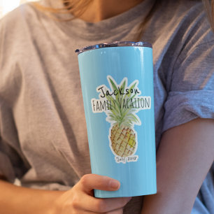 Gepersonaliseerde anananaskruising sticker