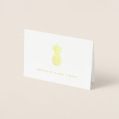 Gepersonaliseerde ananas goud folie kaarten (Voorkant)