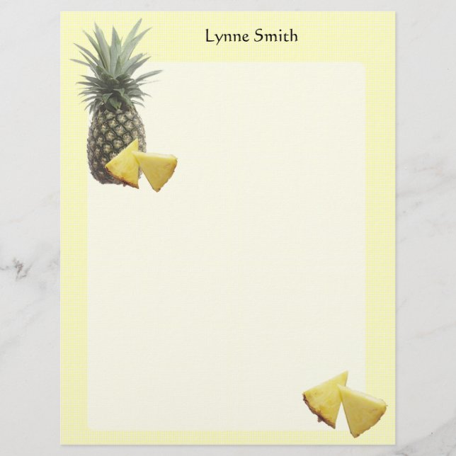 Gepersonaliseerde ananas Letterhead (Voorkant)