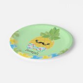 Gepersonaliseerde Ananas Little Mister Boys Papier Papieren Bordje (Gekanteld)