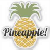 GEPERSONALISEERDE ananas Sticker (Voorkant)