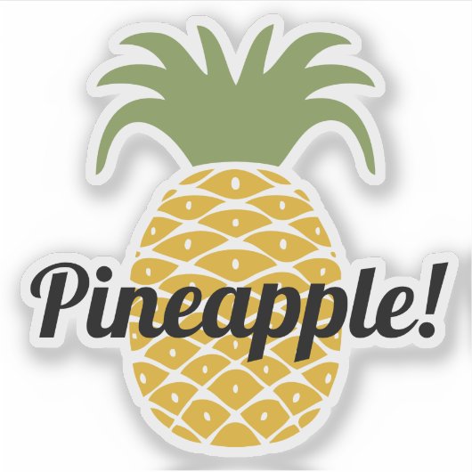 GEPERSONALISEERDE ananas Sticker (Voorkant)