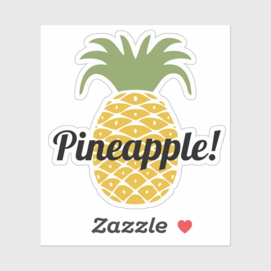 GEPERSONALISEERDE ananas Sticker (Vel)