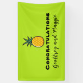 Gepersonaliseerde ananas tropisch feestbanner spandoek (Verticaal)