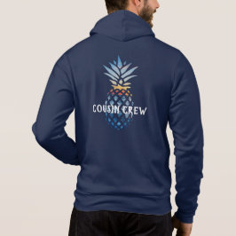 Gepersonaliseerde Ananas Tropische Gezinsvakantie Hoodie