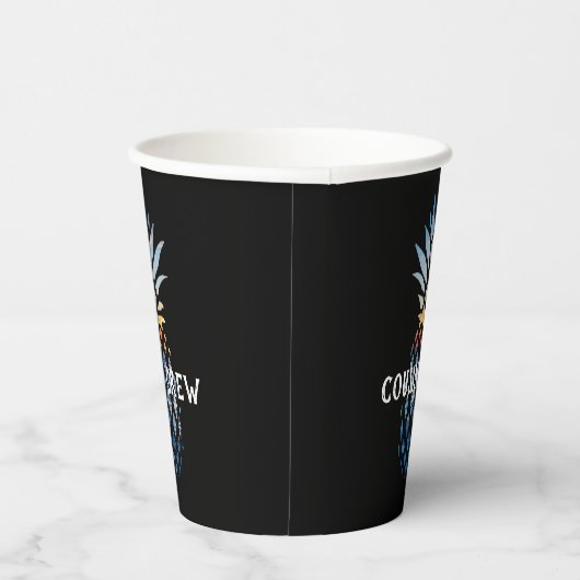 Gepersonaliseerde Ananas Tropische Gezinsvakantie Papieren Bekers (Rechts)