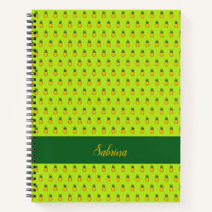 Gepersonaliseerde ananas tropische spiraal noteboo notitieboek