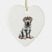 Gepersonaliseerde Anatolische Herder Puppy Keramisch Ornament (Rechts)