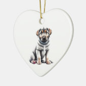 Gepersonaliseerde Anatolische Herder Puppy Keramisch Ornament (Links)