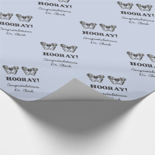 Gepersonaliseerde anatomieboodschap Hooray Hip Hoo Cadeaupapier