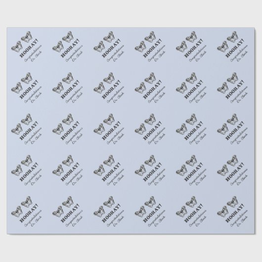 Gepersonaliseerde anatomieboodschap Hooray Hip Hoo Cadeaupapier (Vlak)