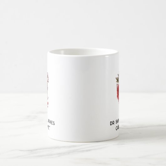 Gepersonaliseerde anatomische hart bloemcardioloog koffiemok (Center)