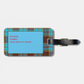 Gepersonaliseerde ANDERSON Tartan Bagagelabels Man (Achterkant horizontaal)