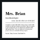 Gepersonaliseerde anesthesioloog Gift Poster<br><div class="desc">Elegant creatief anesthesioloog Gift in minimalistische stijl zwart-wit. Bekijk onze winkel - collectie voor anderen. Geef ons gratis een bericht als je hulp nodig hebt om dit aan te passen of om het even welke specifieke aanpassingsbehoeften aan te passen.</div>