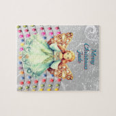 Gepersonaliseerde Angel Christmas Jigsaw Puzzel (Horizontaal)