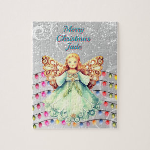 Gepersonaliseerde Angel Christmas Jigsaw Puzzel