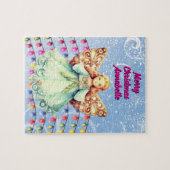 Gepersonaliseerde Angel Christmas Legpuzzel (Horizontaal)