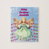 Gepersonaliseerde Angel Christmas Legpuzzel (Verticaal)