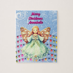 Gepersonaliseerde Angel Christmas Legpuzzel