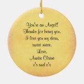 Gepersonaliseerde Angel Hearts Foto Ornament (Achterkant)