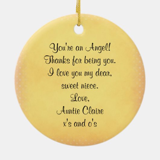 Gepersonaliseerde Angel Hearts Foto Ornament (Achterkant)